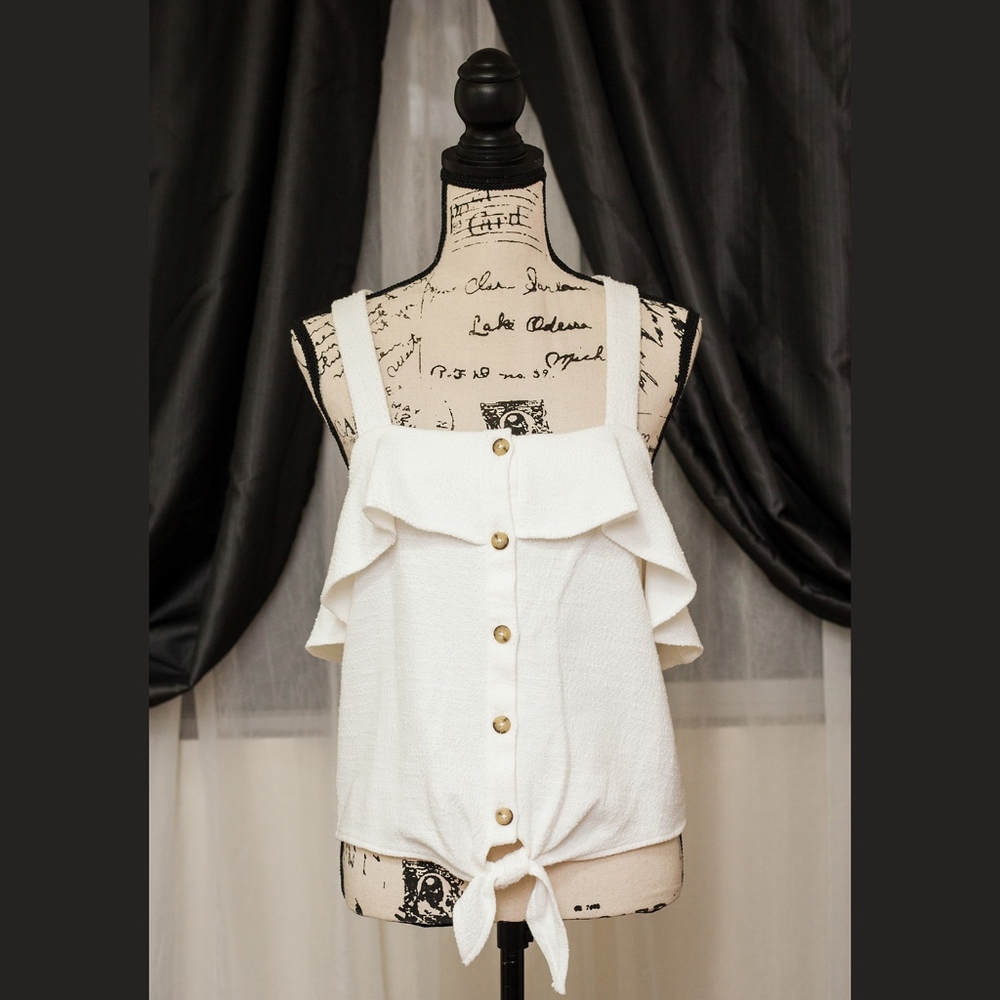 TEXTURE & THREAD / IVORY TOP SIZE L